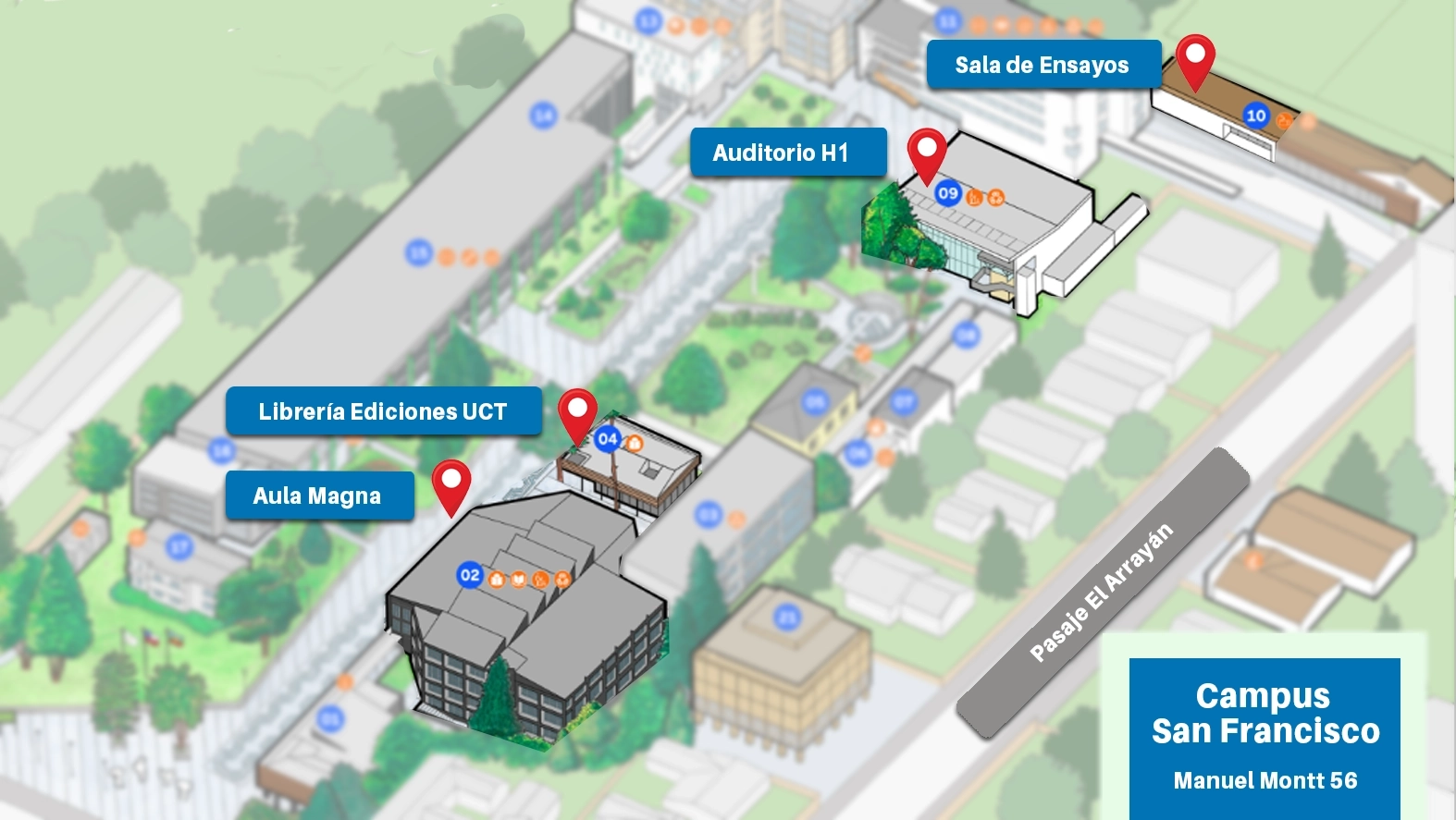 Mapa para llegar al Auditorio H1