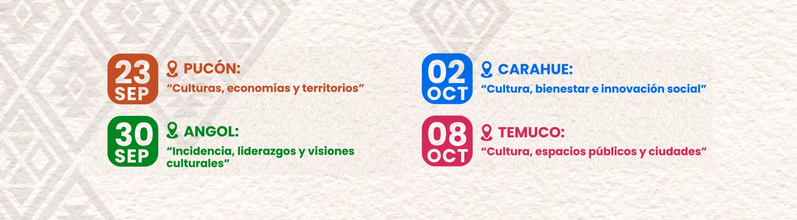 Texto informativo de las fechas